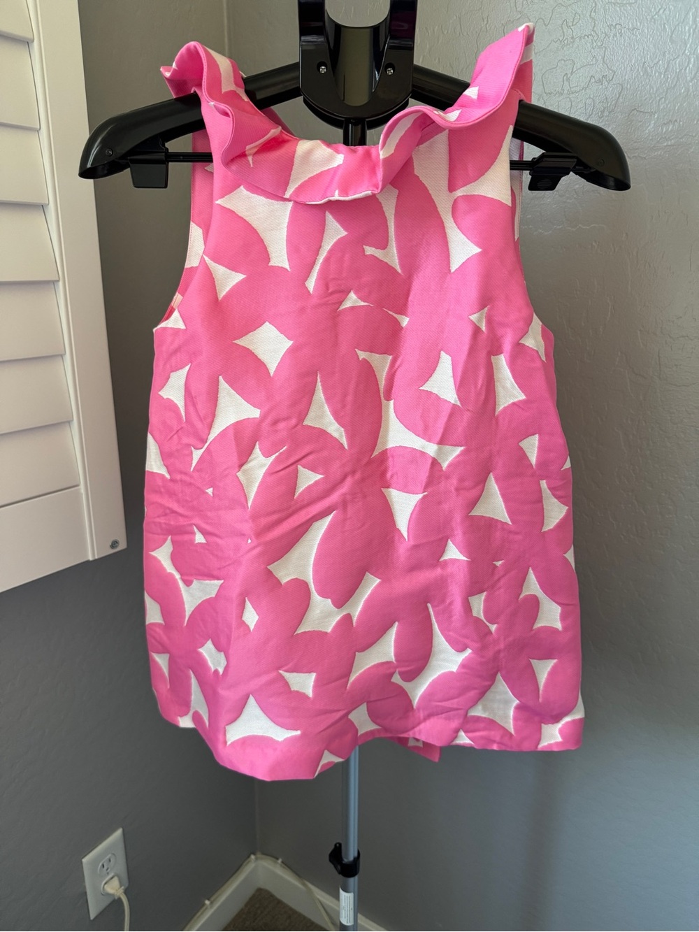 TUCKERNUCK Pink Italian Floral Jacquard Mason Blouse Tie Back Mock Neck - XSmall - Picture 2 of 14